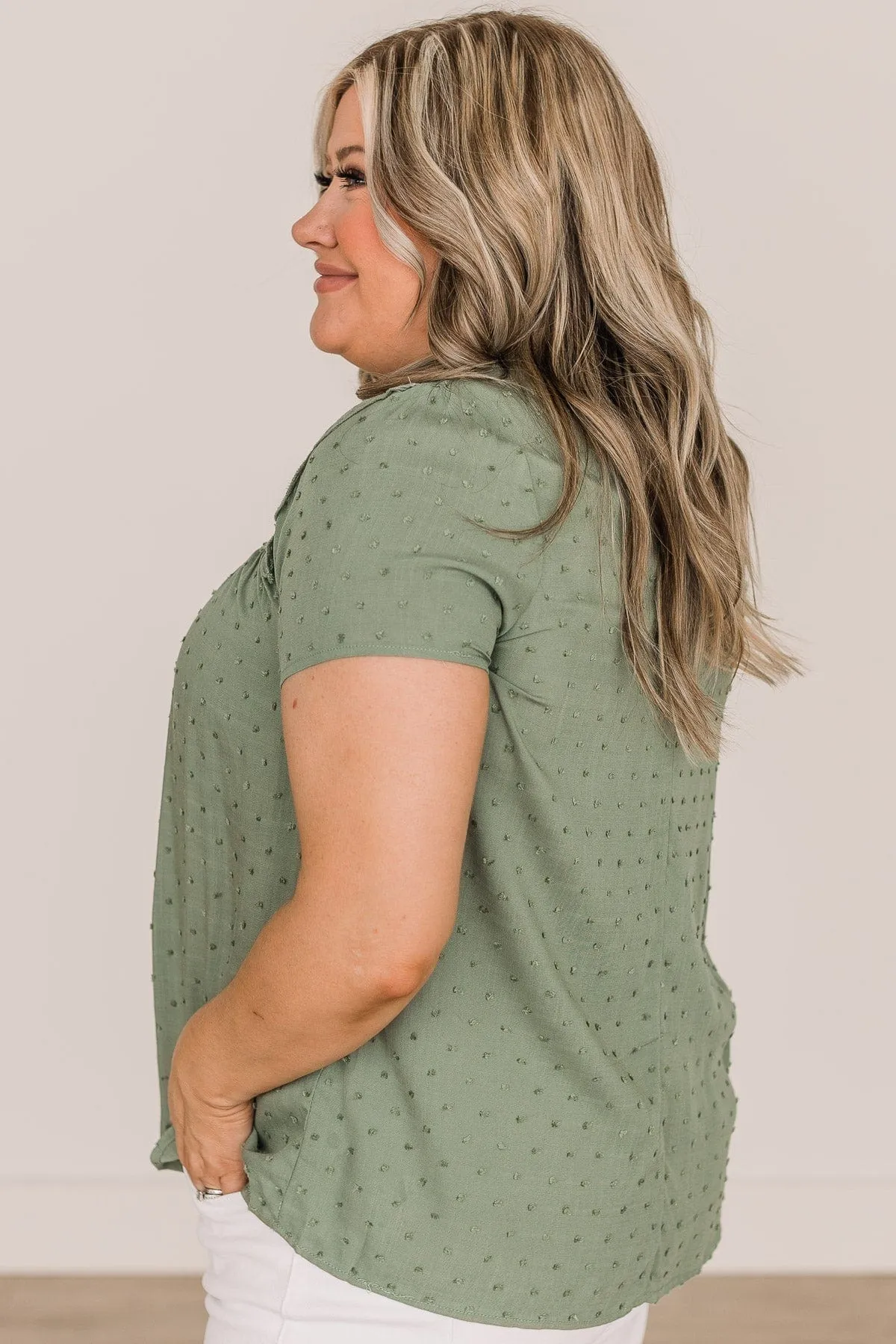 How Can I Resist Babydoll Blouse- Olive