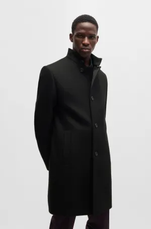HUGO Coats Regular Fit in Wool Mix - MINTRAX2441 10266240 01-50528837