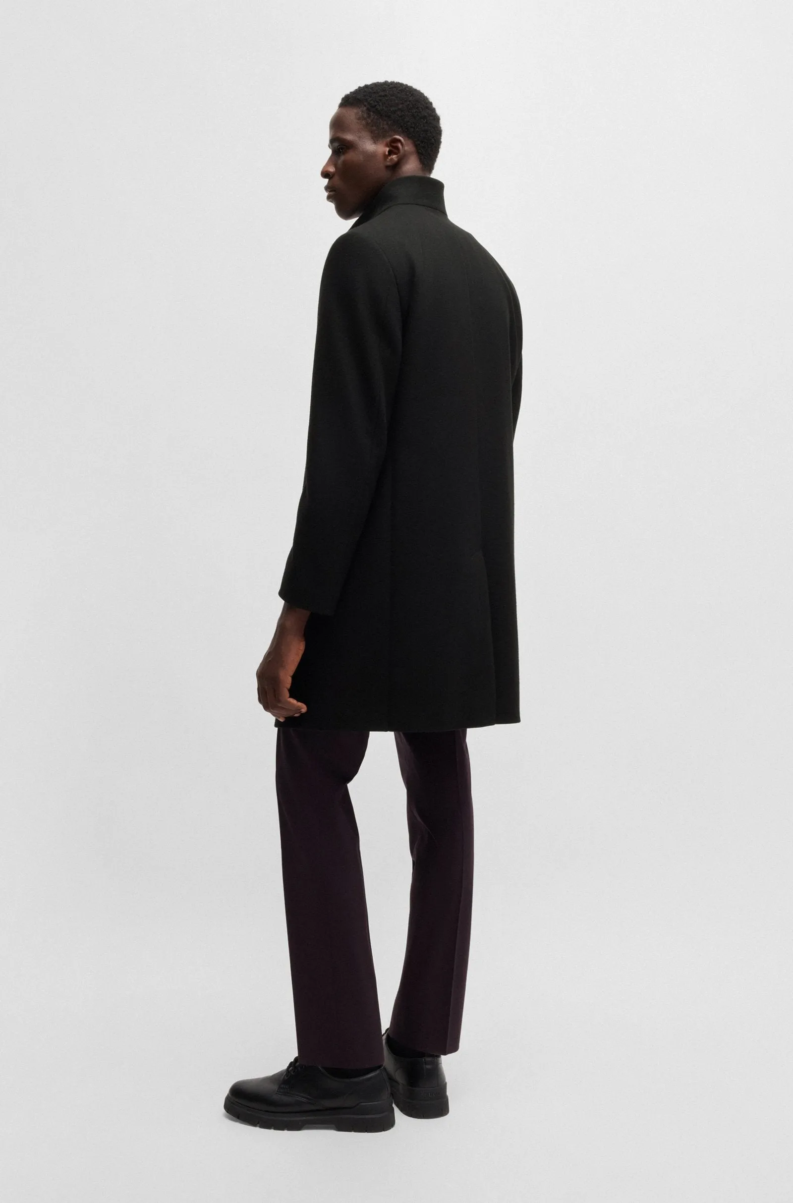 HUGO Coats Regular Fit in Wool Mix - MINTRAX2441 10266240 01-50528837