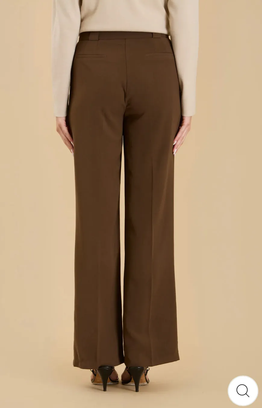 HW Wide Leg Pleated Pants