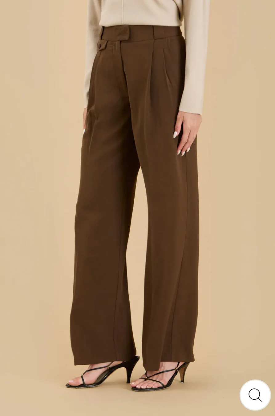 HW Wide Leg Pleated Pants