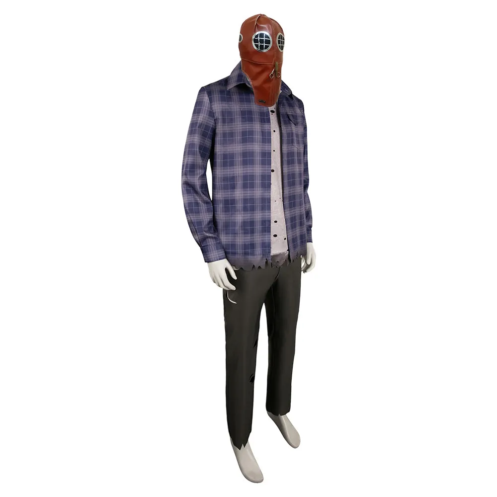 In A Violent Nature 2024 Horror Movie Johnny Checkered Print Suit Cosplay Costume Outfits Halloween Carnival Suit