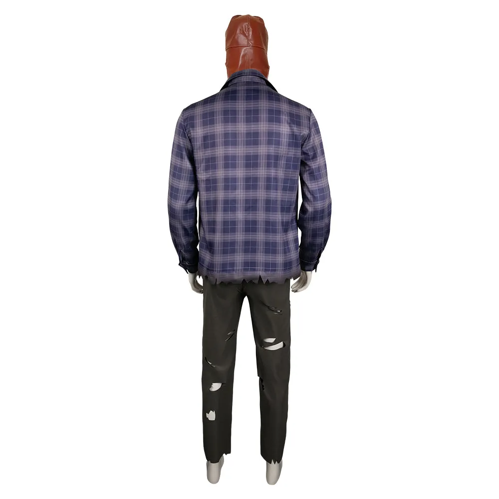 In A Violent Nature 2024 Horror Movie Johnny Checkered Print Suit Cosplay Costume Outfits Halloween Carnival Suit