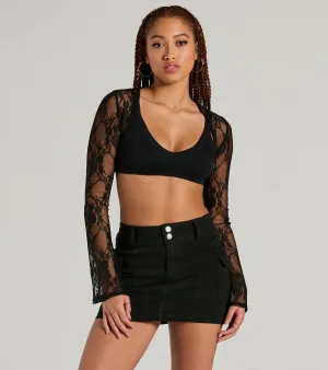 In The Mood Long Sleeve Lace Bolero