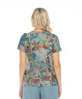 INOAH SUE V-NECK SHORT SLV TOP