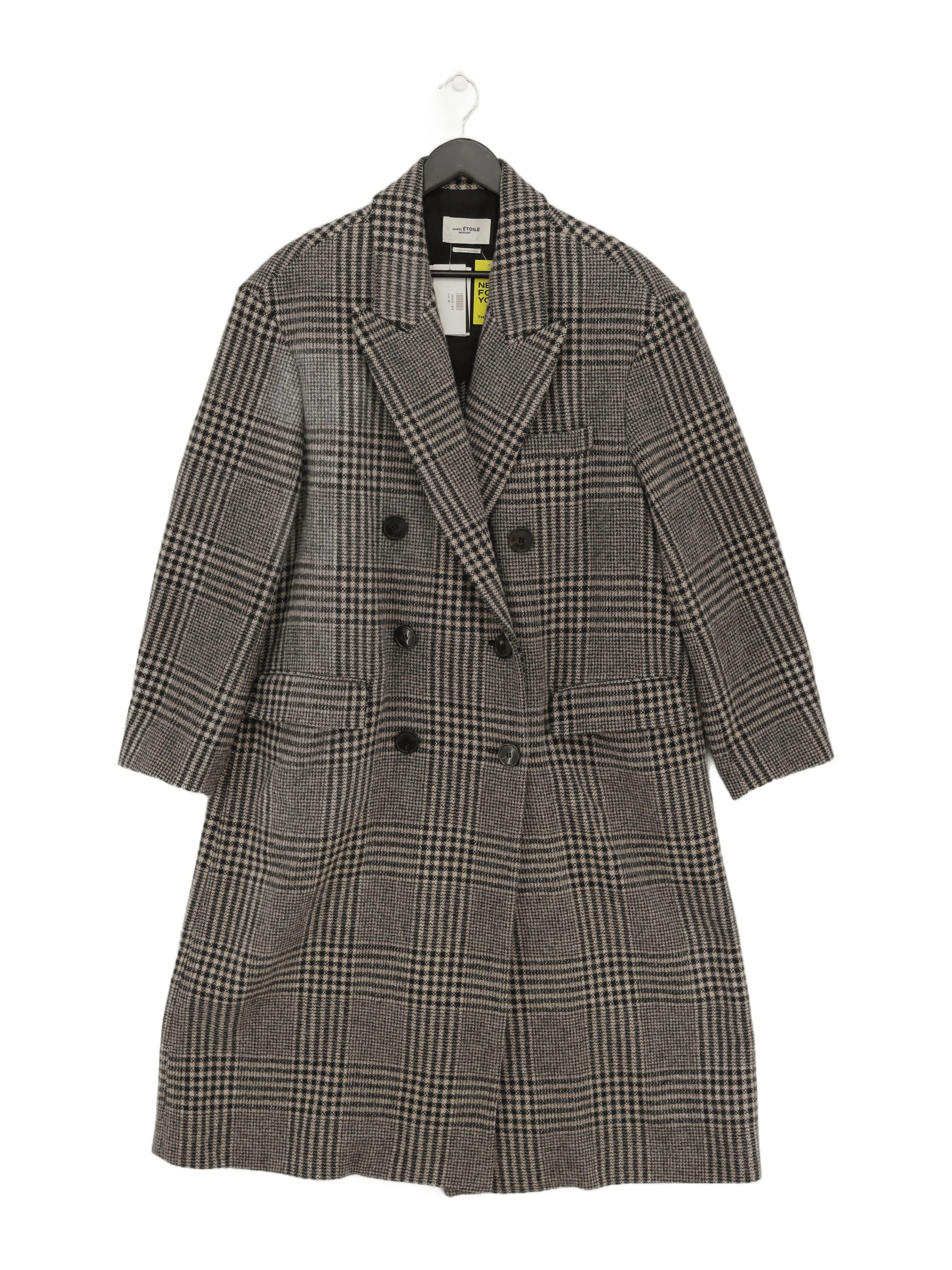 Isabel ETOILE Marant Women's Coat UK 10 Black Wool with Cotton, Other, Viscose