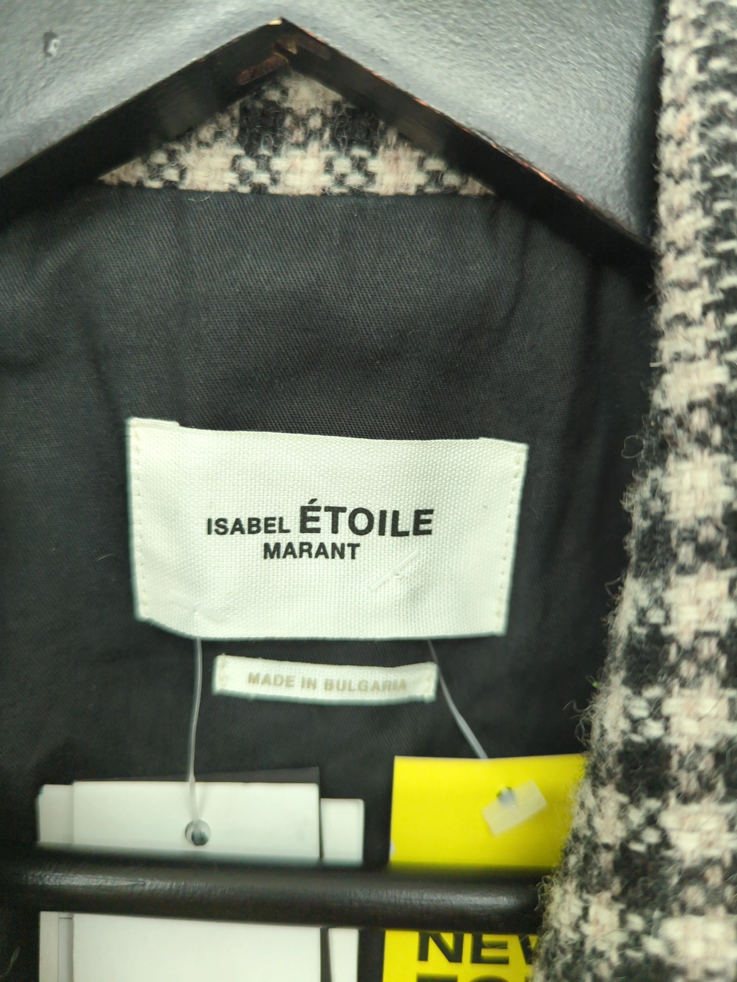 Isabel ETOILE Marant Women's Coat UK 10 Black Wool with Cotton, Other, Viscose