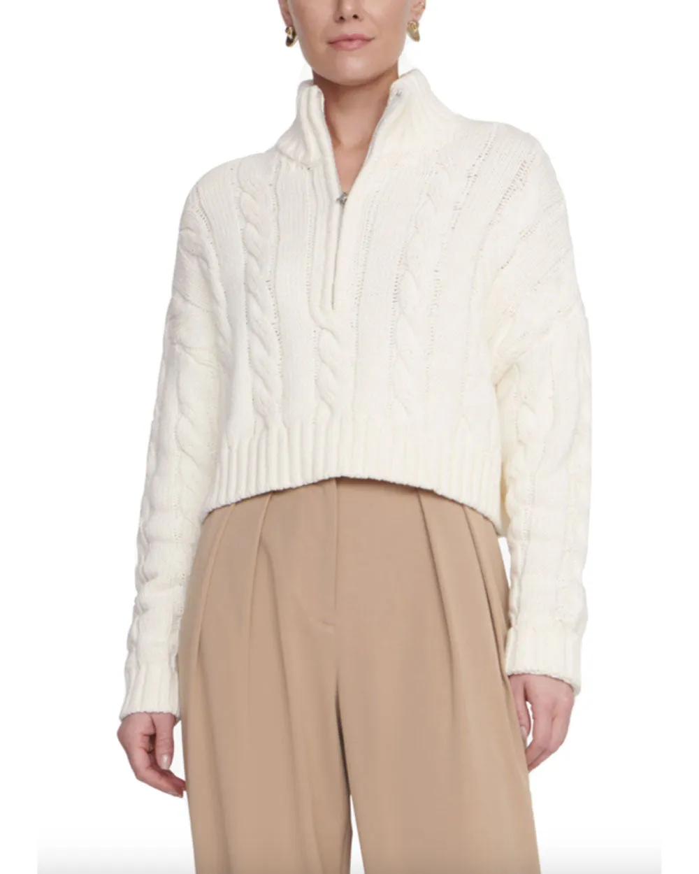 Ivory Cropped Hampton Sweater
