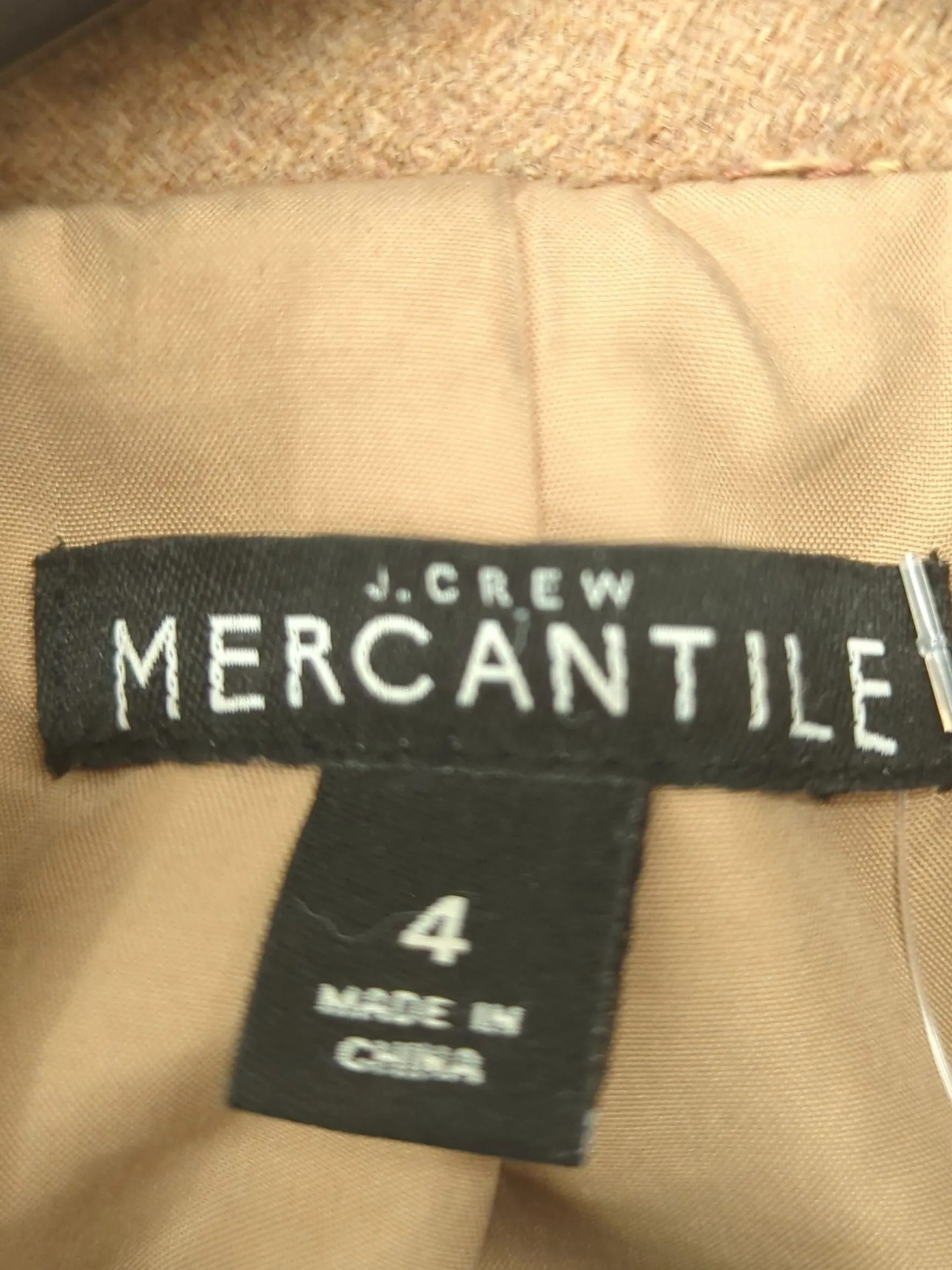 J. Crew Women's Coat M Tan Wool with Acrylic, Other, Polyester