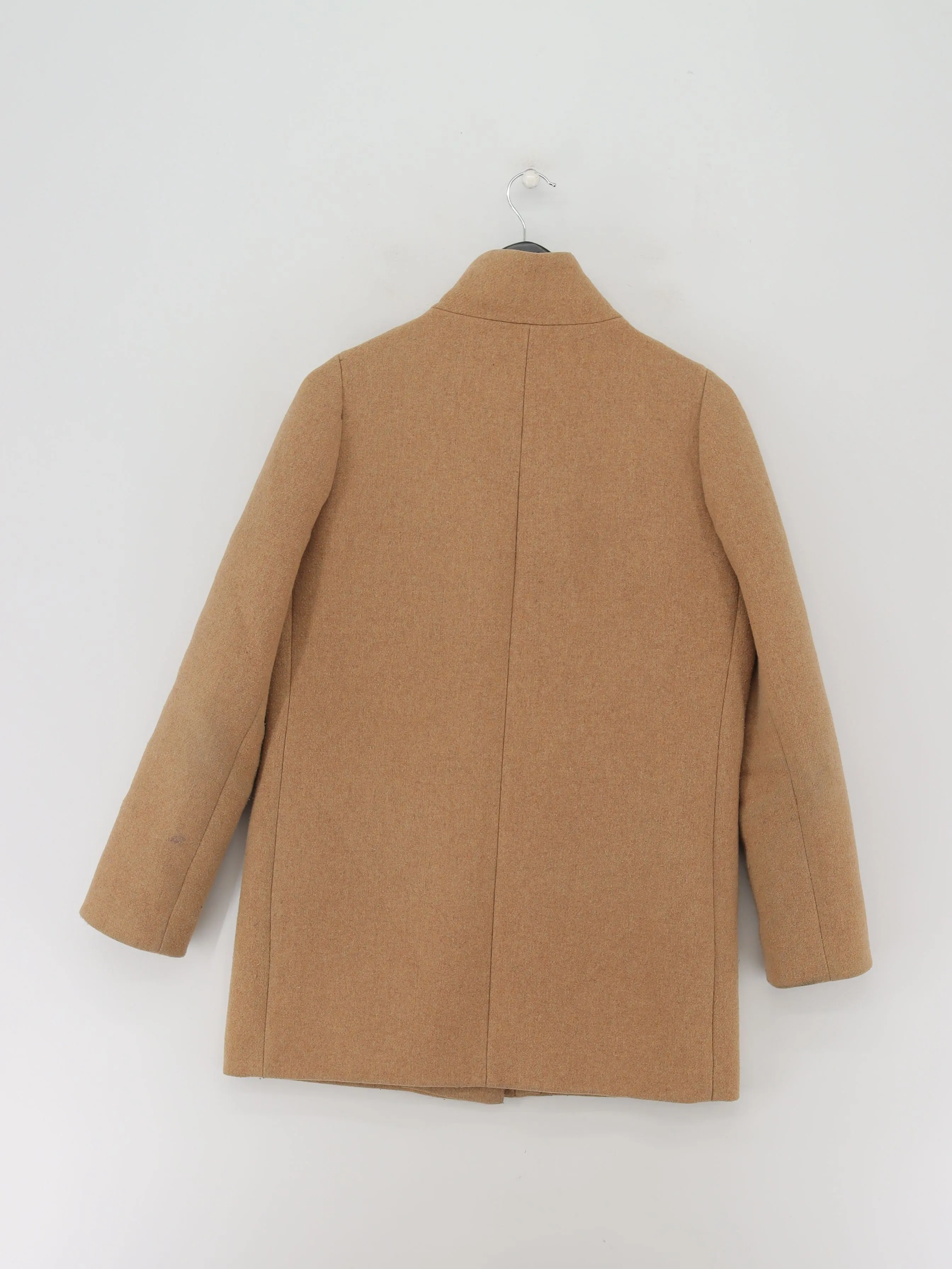 J. Crew Women's Coat M Tan Wool with Acrylic, Other, Polyester
