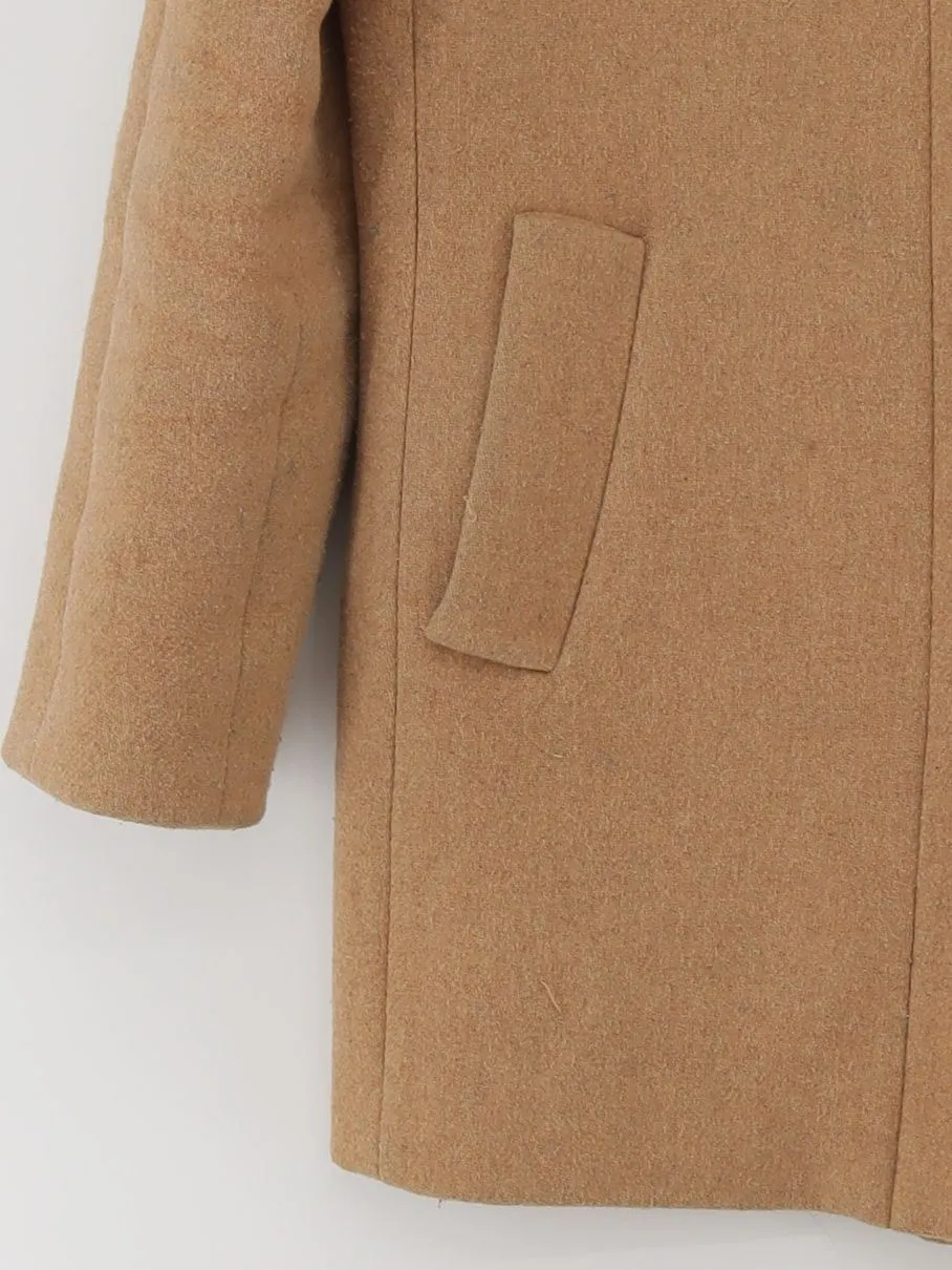 J. Crew Women's Coat M Tan Wool with Acrylic, Other, Polyester