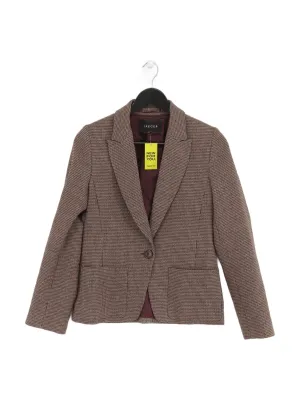 Jaeger Women's Blazer UK 8 Brown