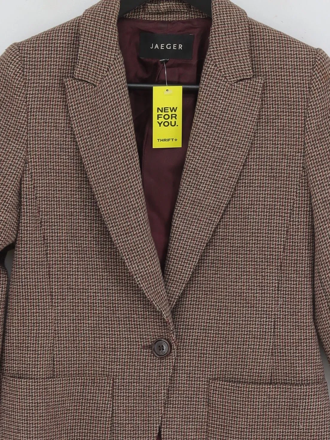 Jaeger Women's Blazer UK 8 Brown