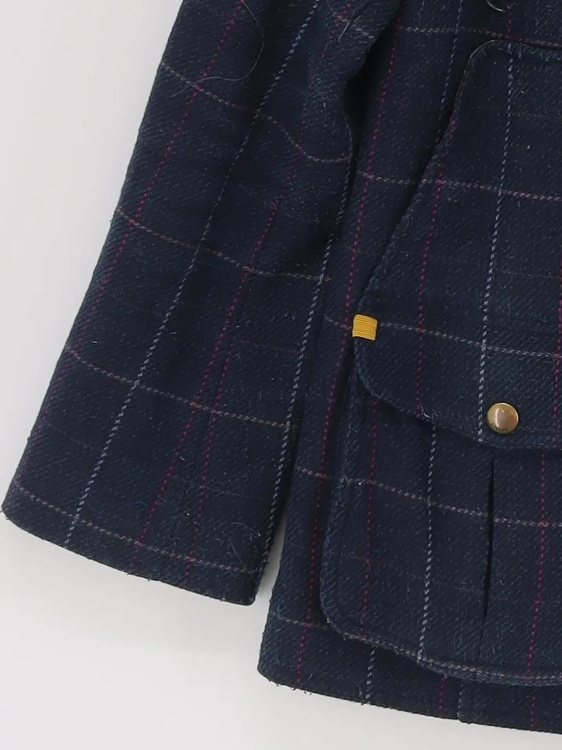 Joules Women's Coat UK 16 Blue Wool with Polyester, Viscose