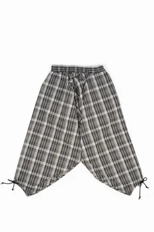 JUNYA WATANABE MAN BLACK CHECK SAROUEL PANT BLACK CHECK