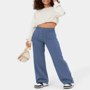 Kendall High-Waisted Button Front Wide Leg Pants