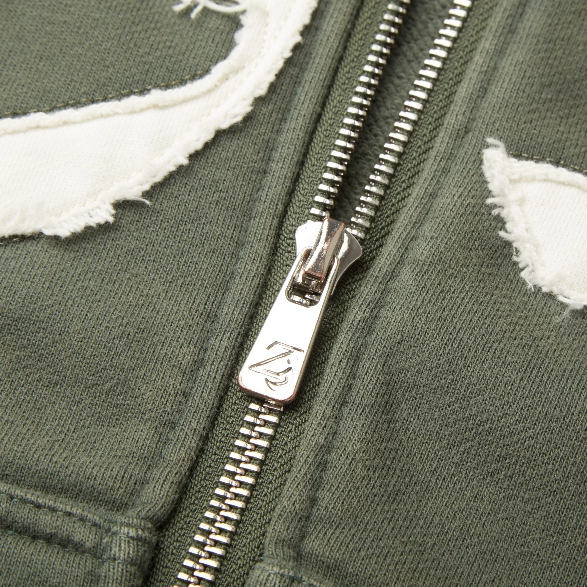 KHAKI PATCHWORK ZIP UP