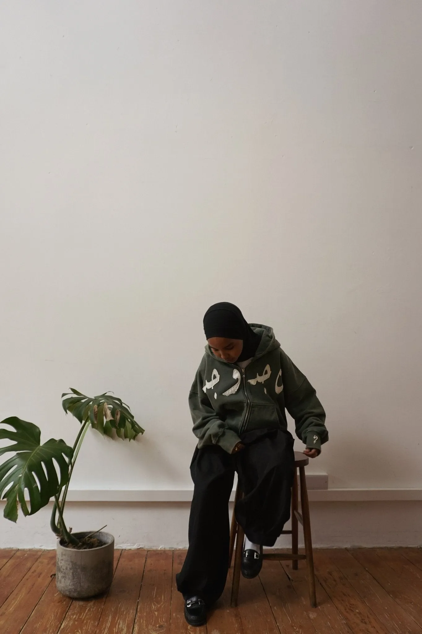 KHAKI PATCHWORK ZIP UP