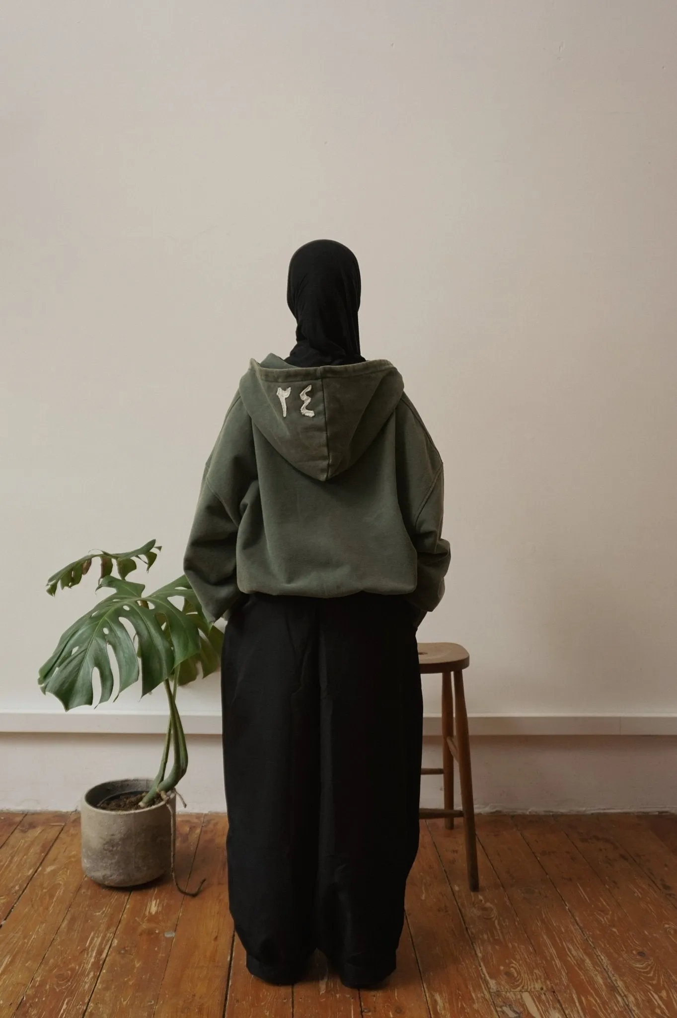 KHAKI PATCHWORK ZIP UP
