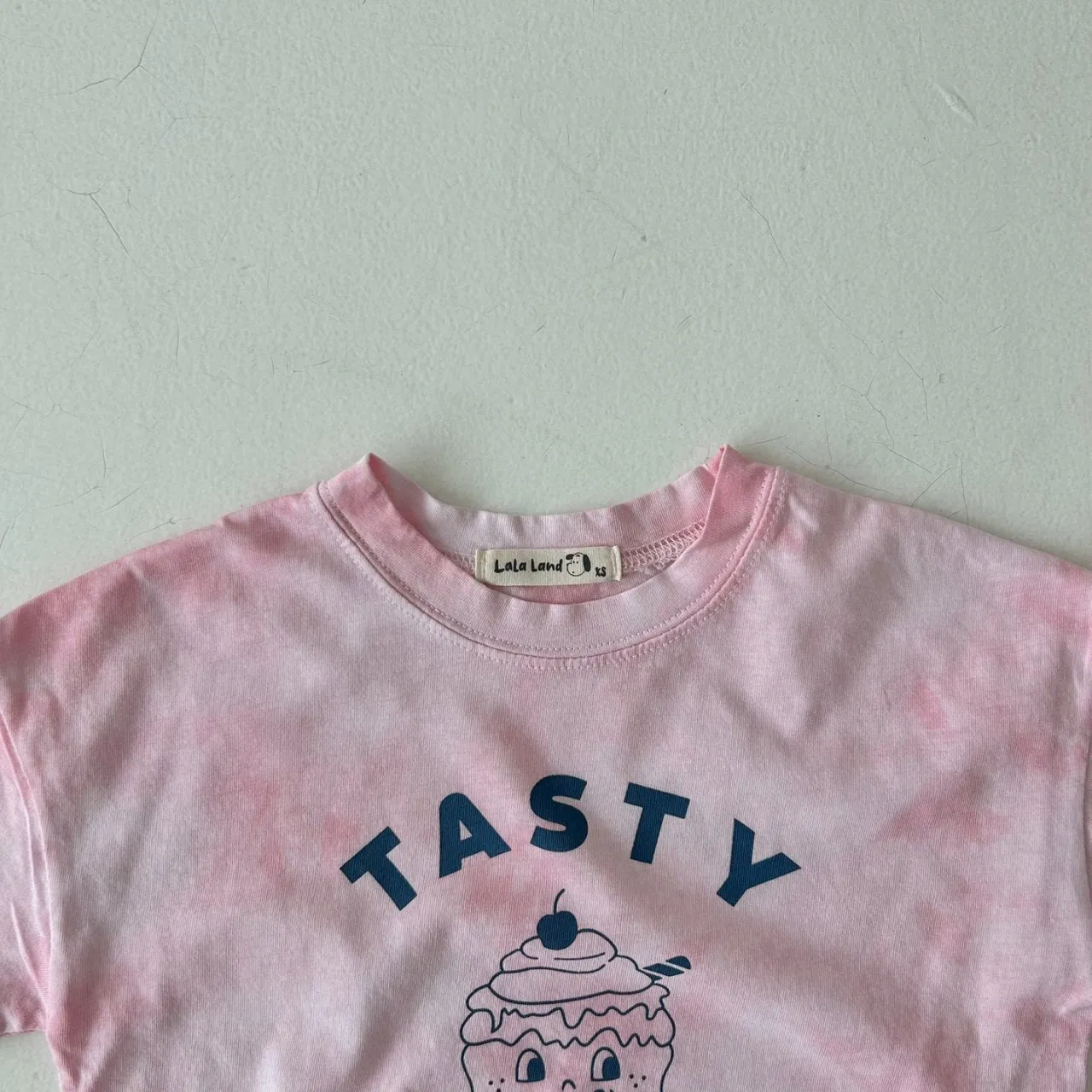 Kids Tie-Dye Cupcake Tee- Pink