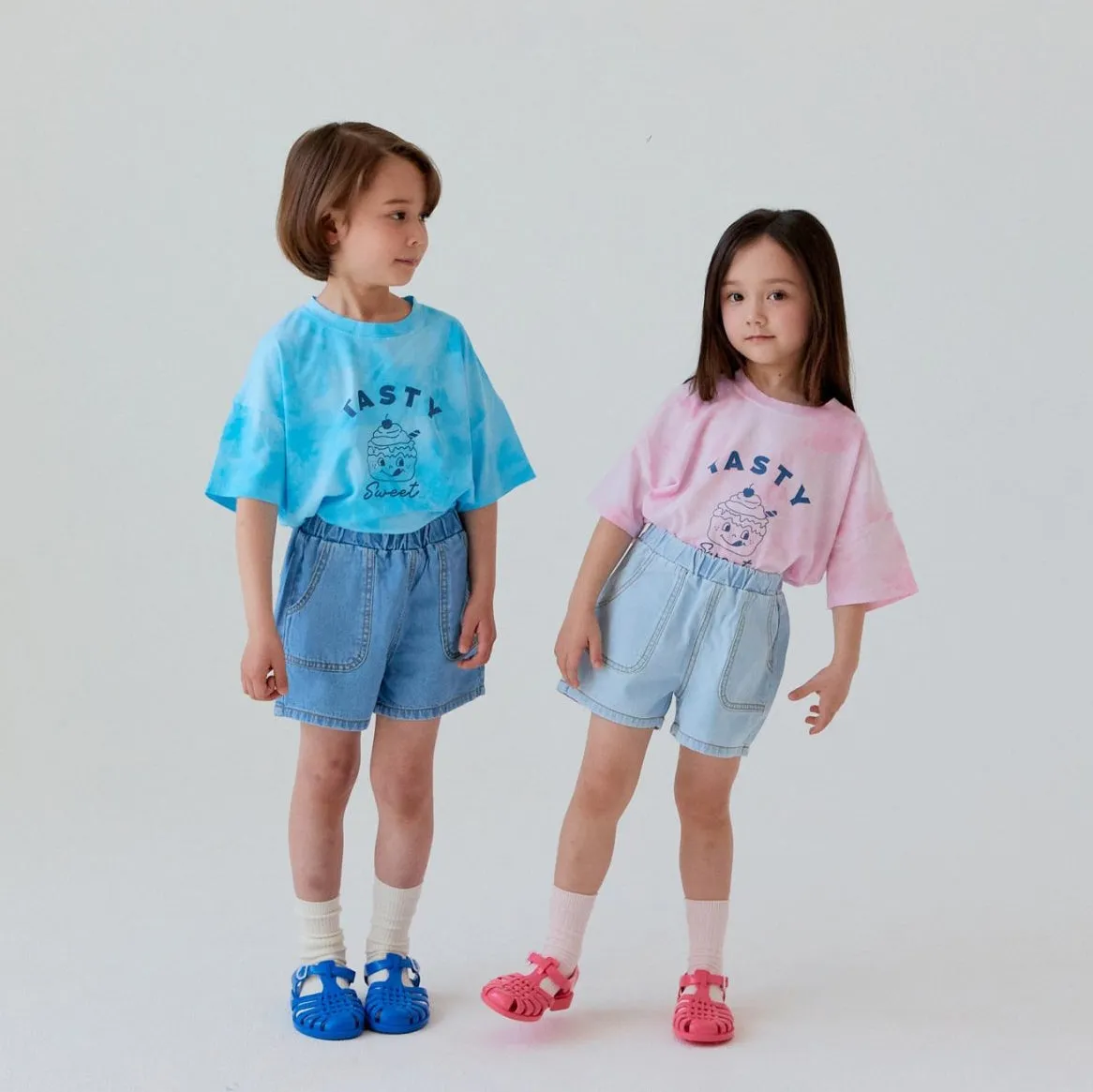 Kids Tie-Dye Cupcake Tee- Pink