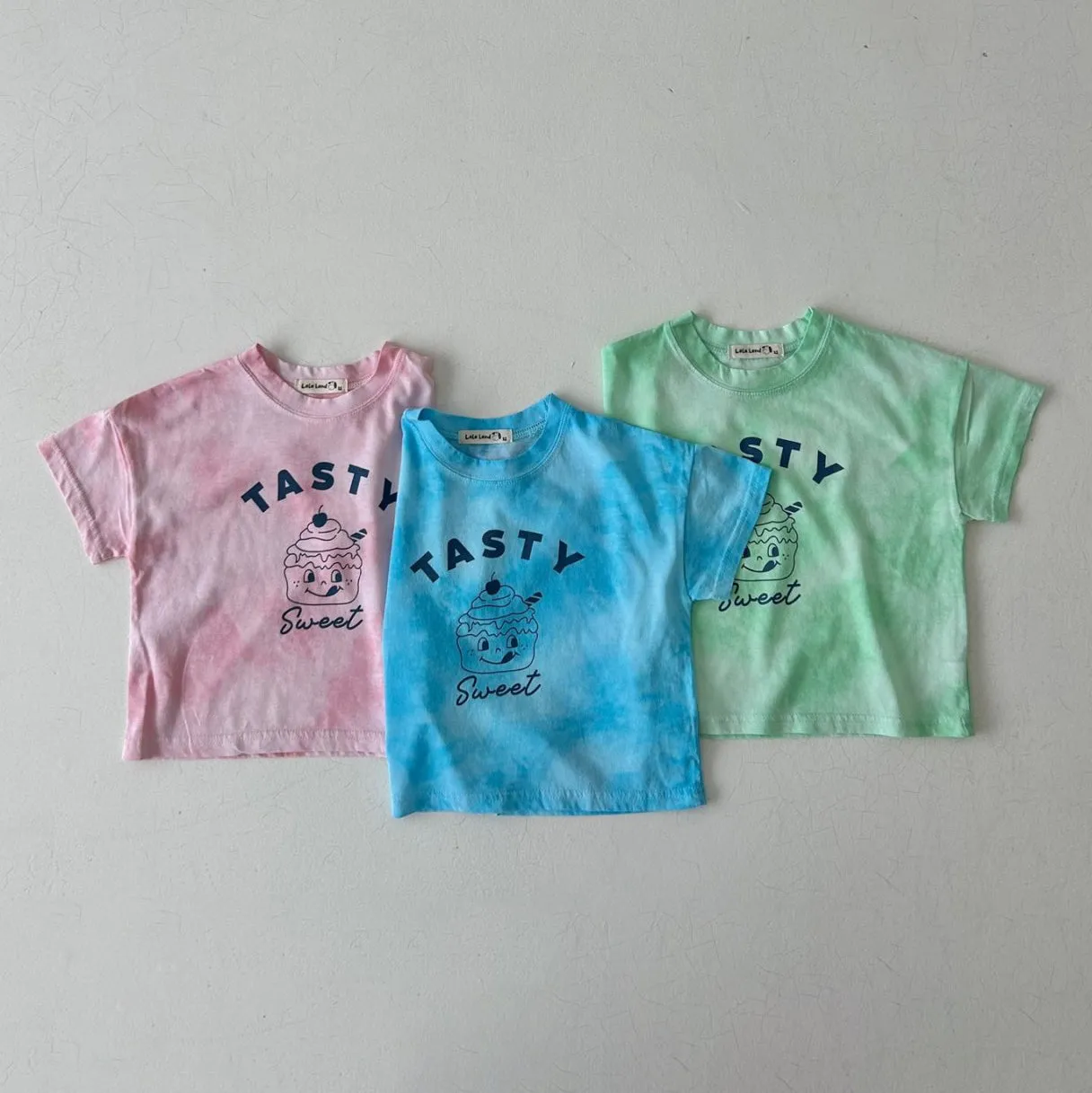 Kids Tie-Dye Cupcake Tee- Pink
