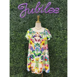Kimmy Boho Print Square Neck Dress