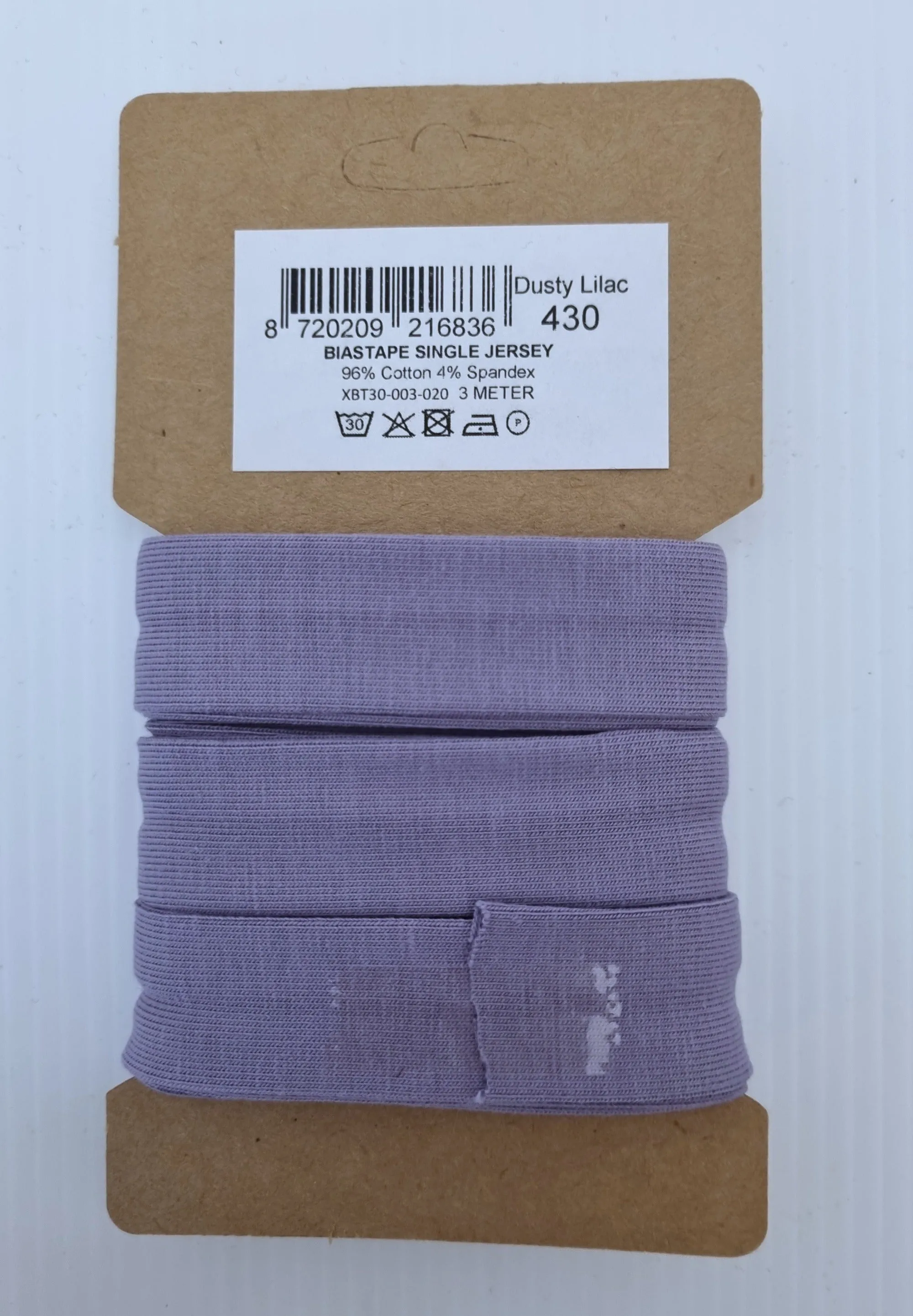 Knit Bias Binding- 20mm - Dusty Lilac