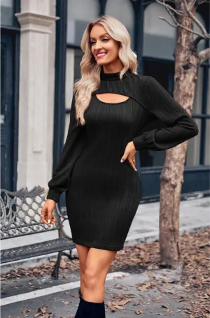 Knit Black Dress