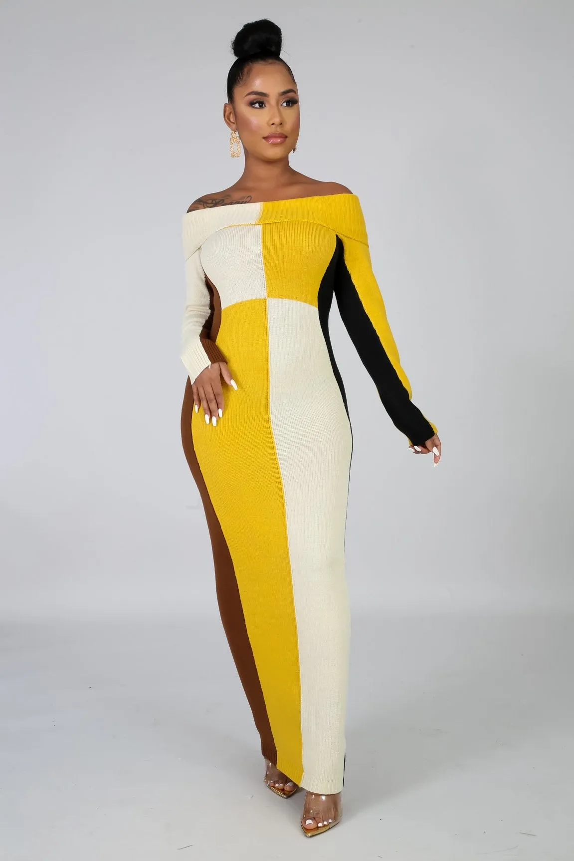 Knit maxi dress