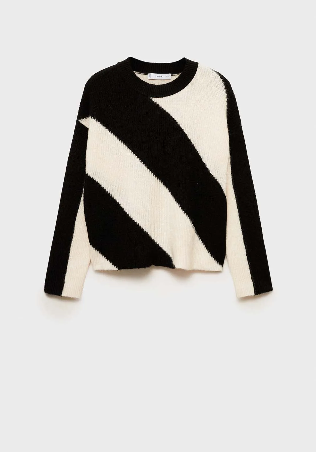 Knit striped sweater - Black