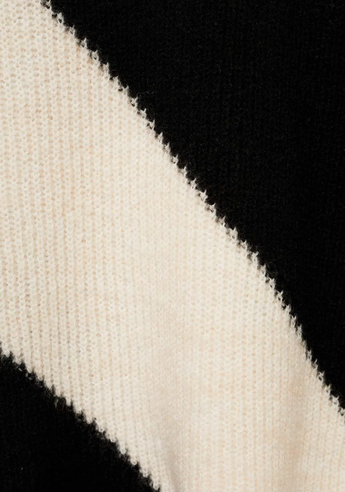 Knit striped sweater - Black