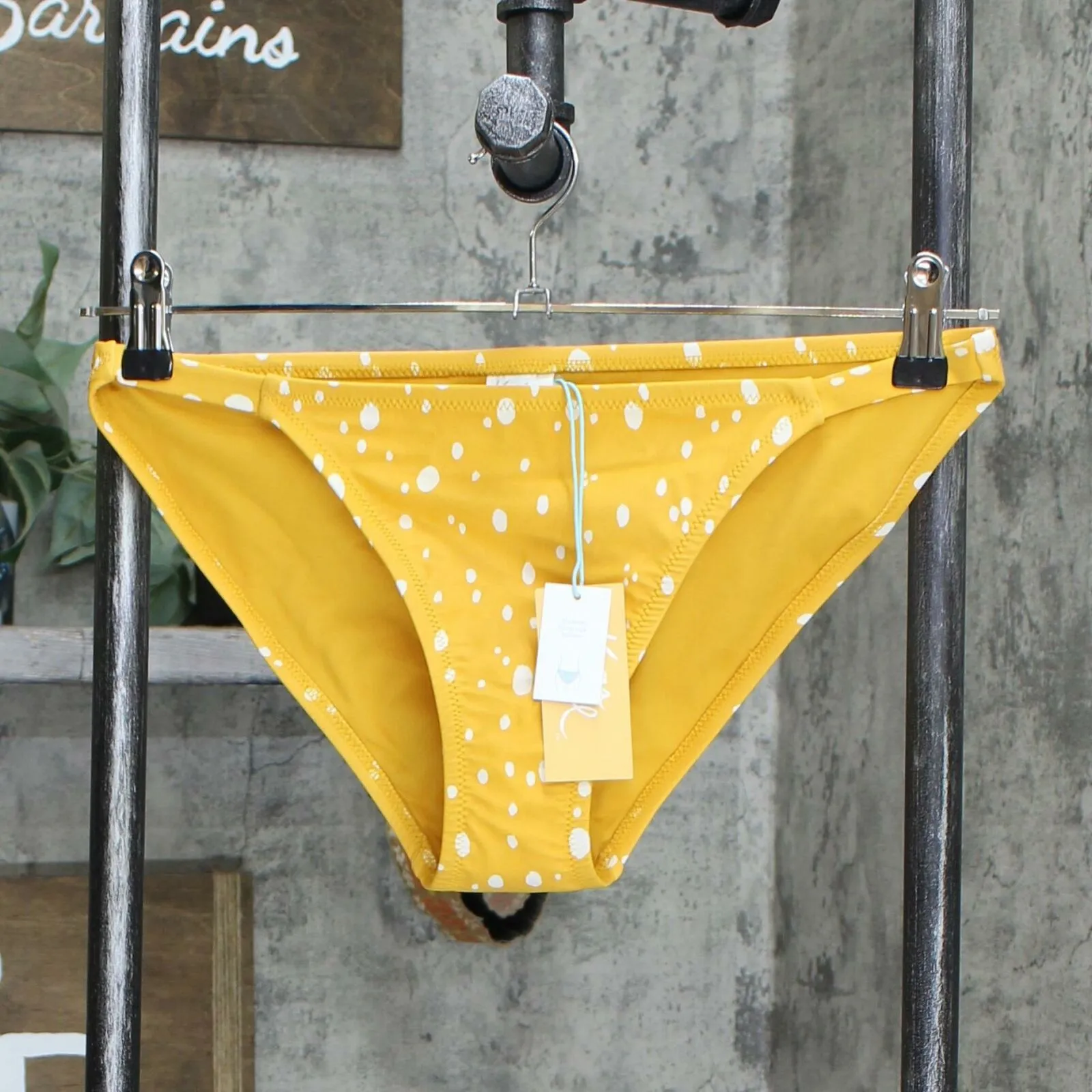 Kona Sol Women's Polka Dot Mid-Coverage Hipster Bikini Bottom