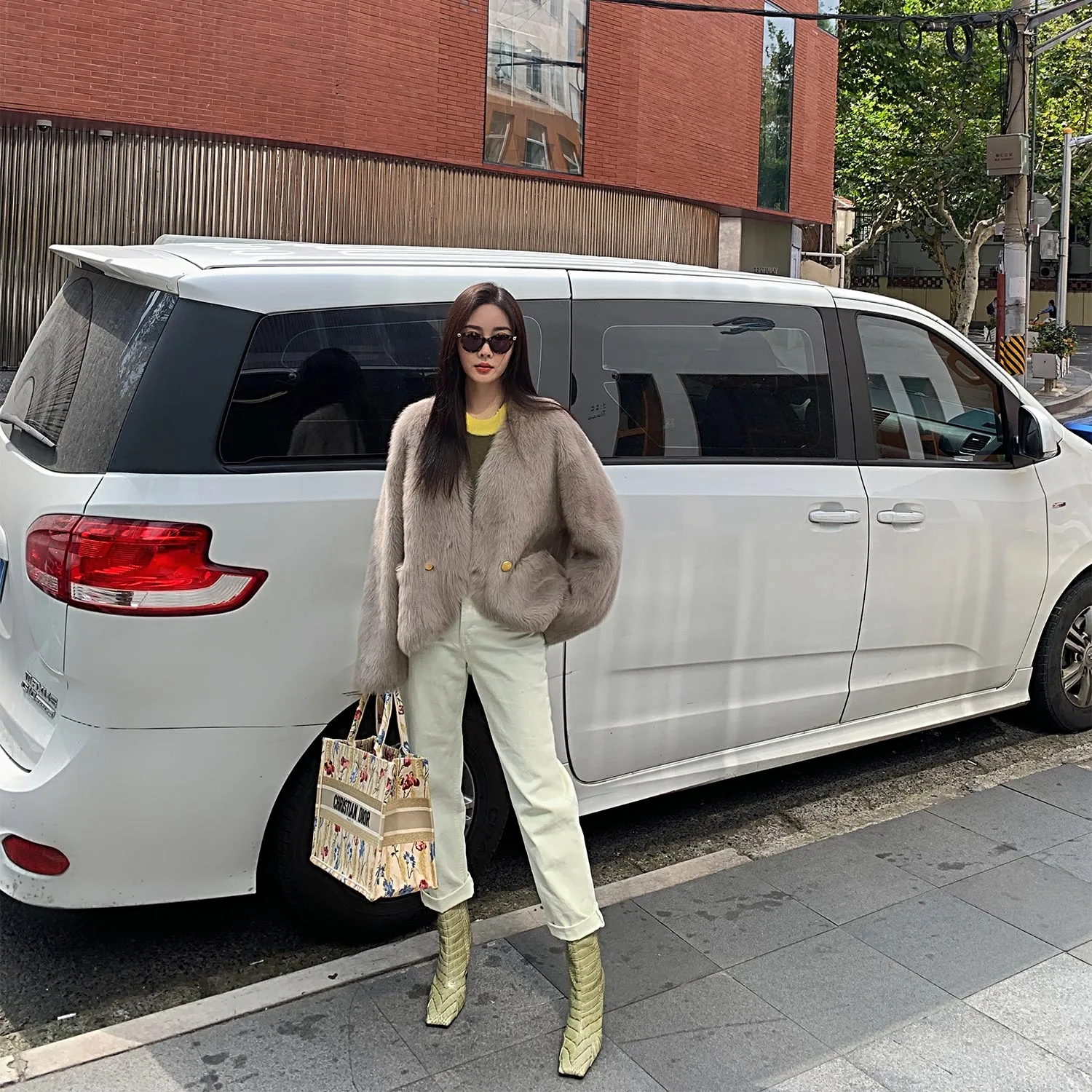 Lambswool Fur Coat