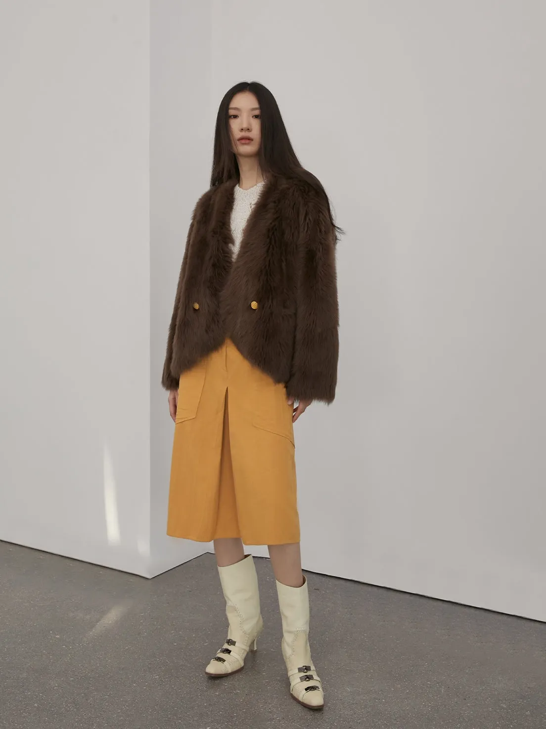Lambswool Fur Coat
