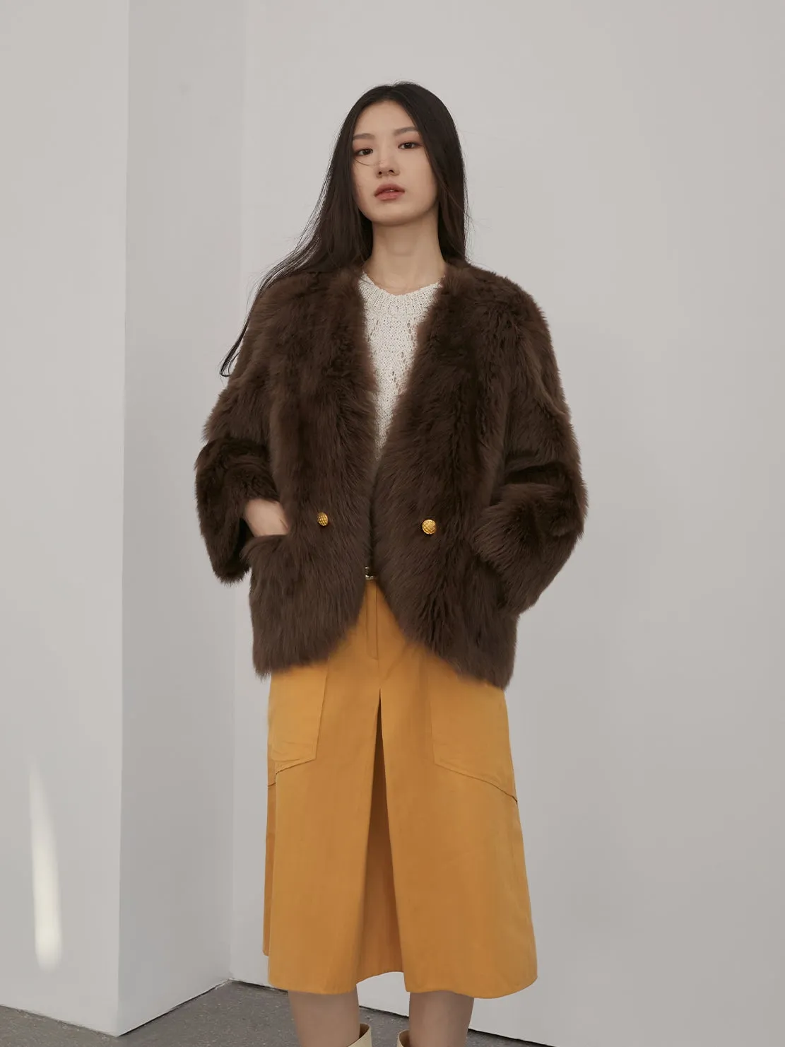 Lambswool Fur Coat