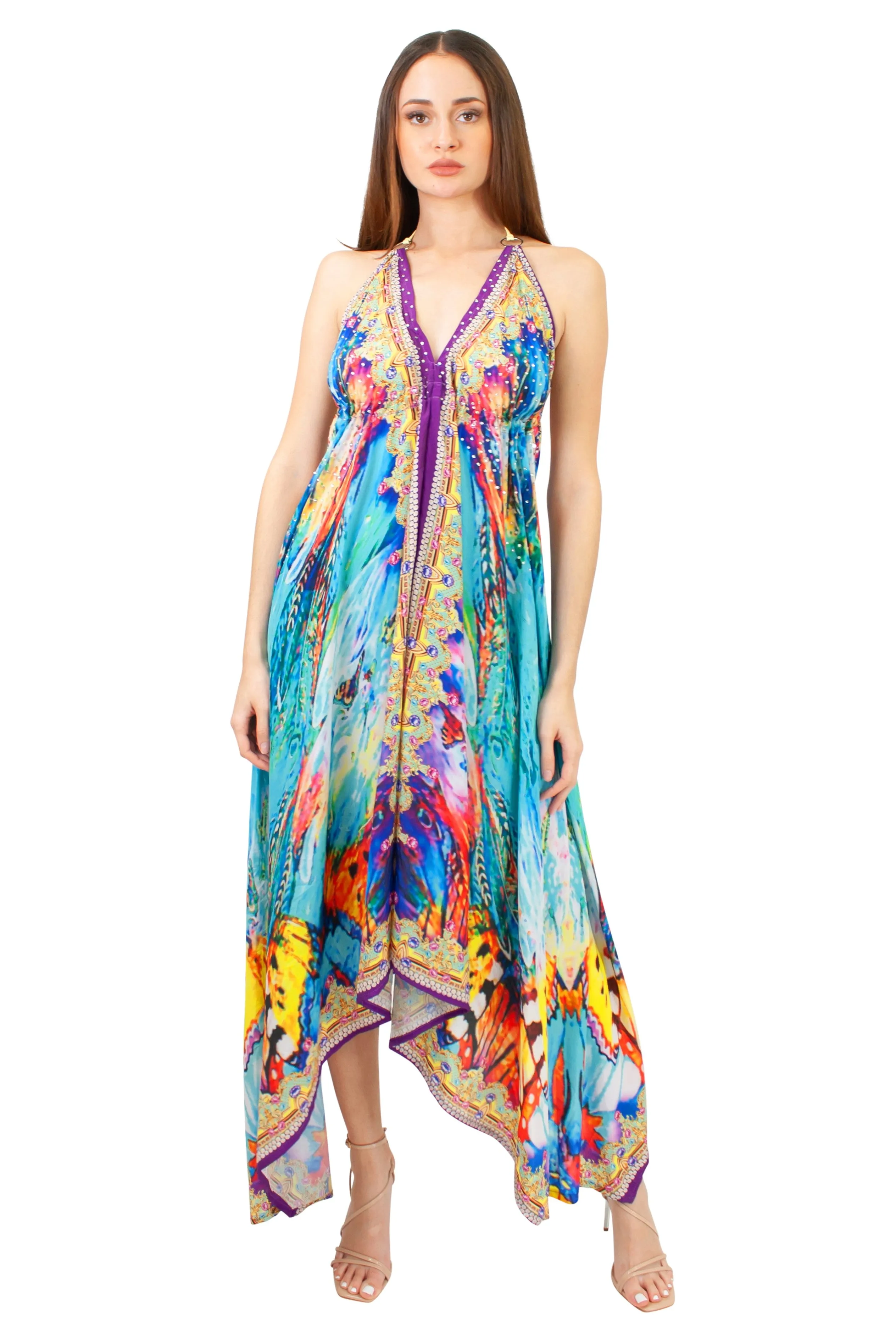 LD-104 Dress in White Mix
