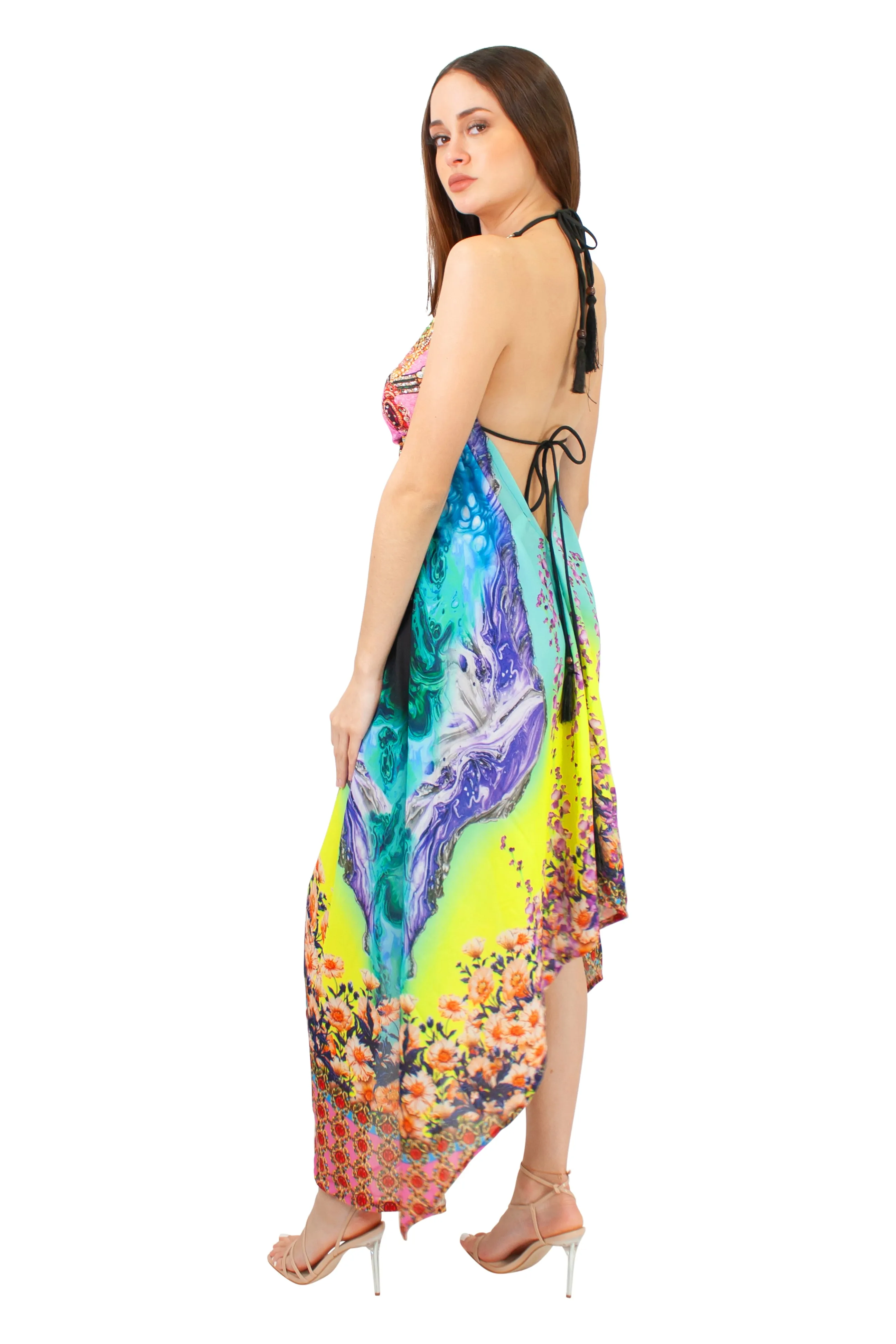 LD-104 Dress in White Mix