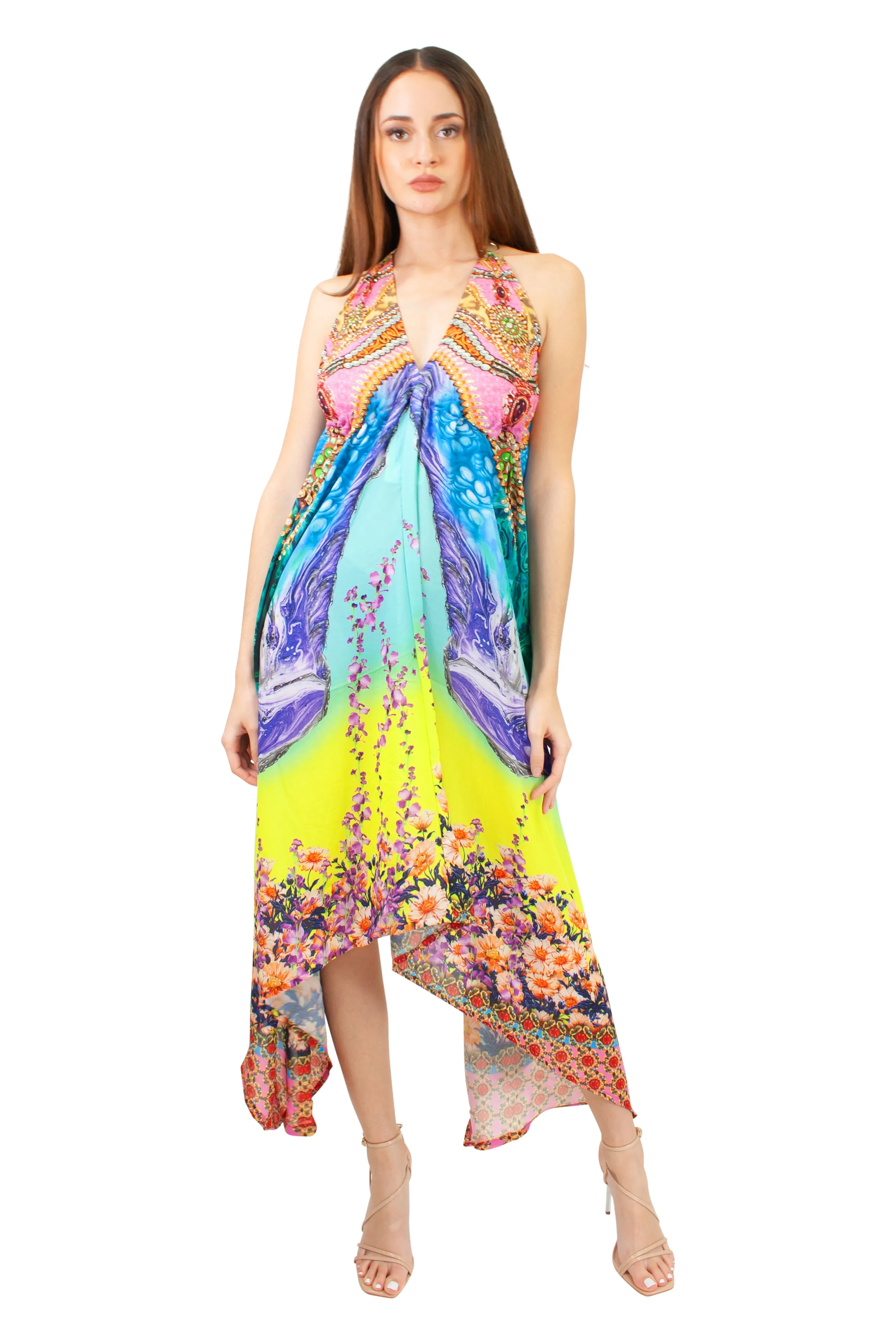 LD-104 Dress in White Mix