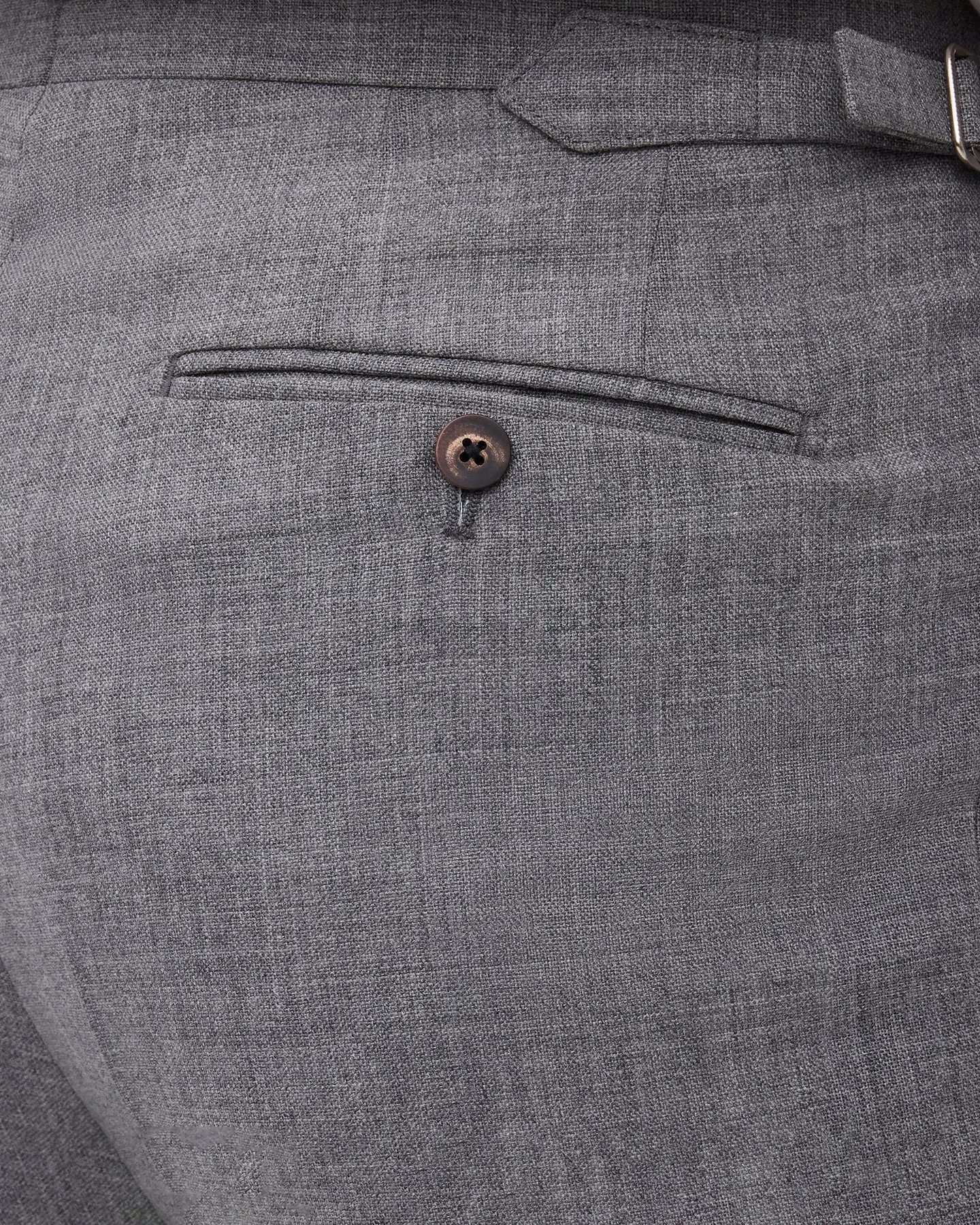Light Grey Single Pleat Tropical Wool Trousers
