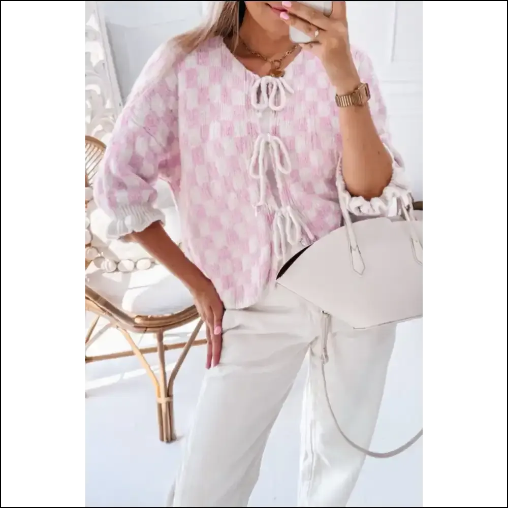 Light Pink Checkered Cardigan: so Fetch! 💖 Needful Things