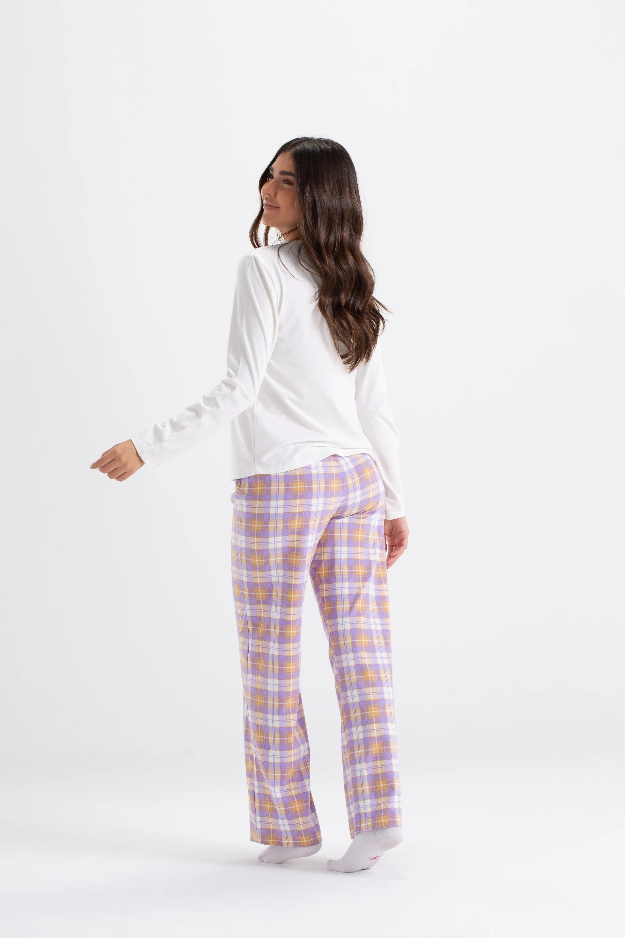 Lilac Checkers Pyjama Set