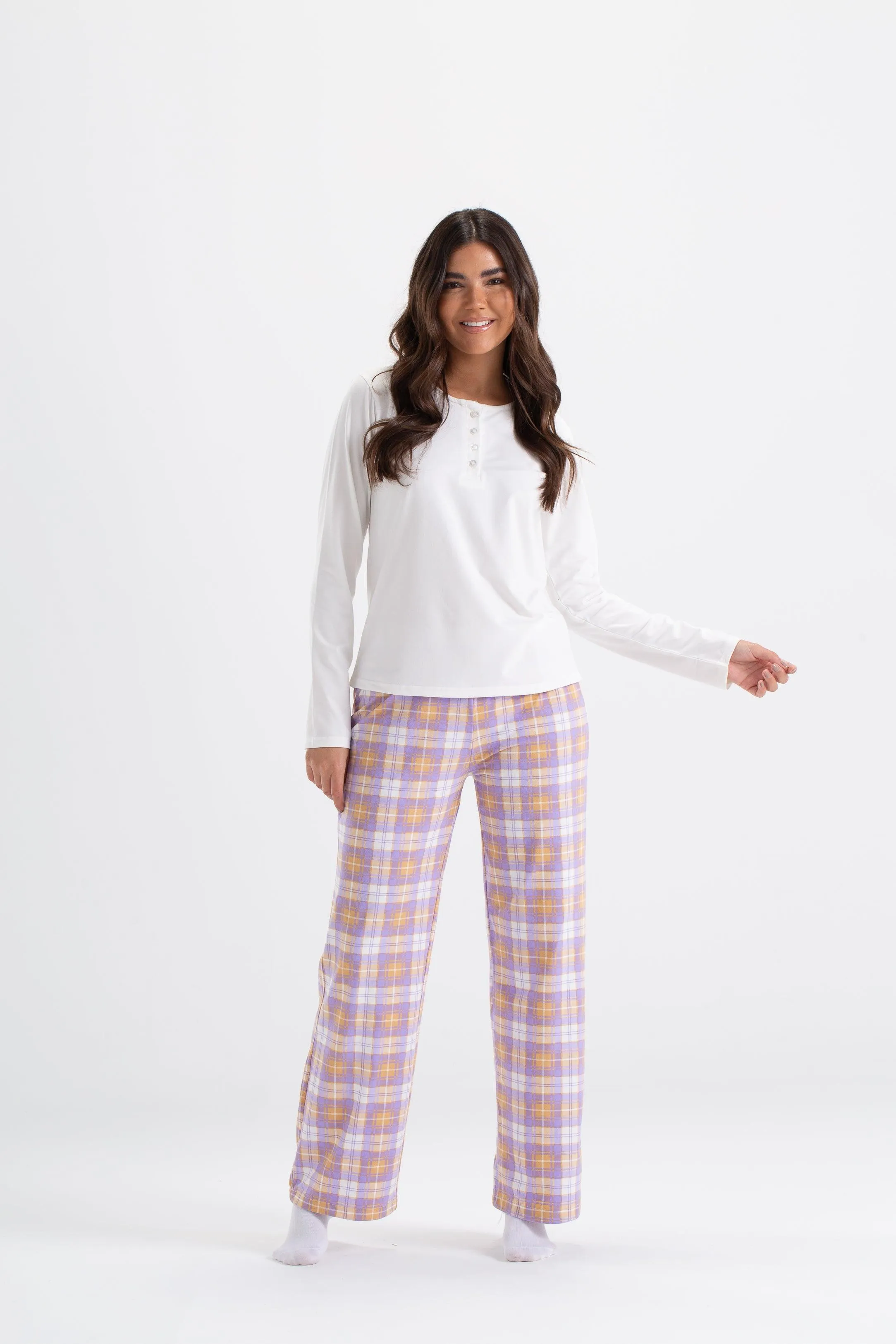 Lilac Checkers Pyjama Set