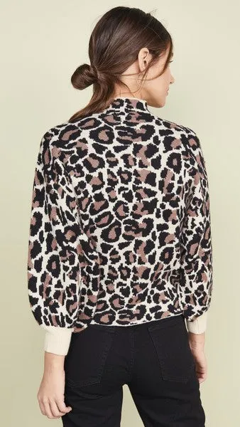 LINE DOT Animal Adler Print Sweater