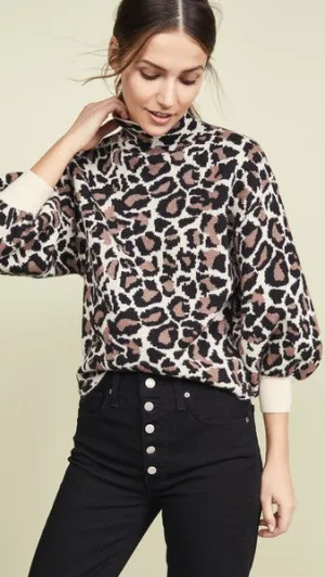 LINE DOT Animal Adler Print Sweater