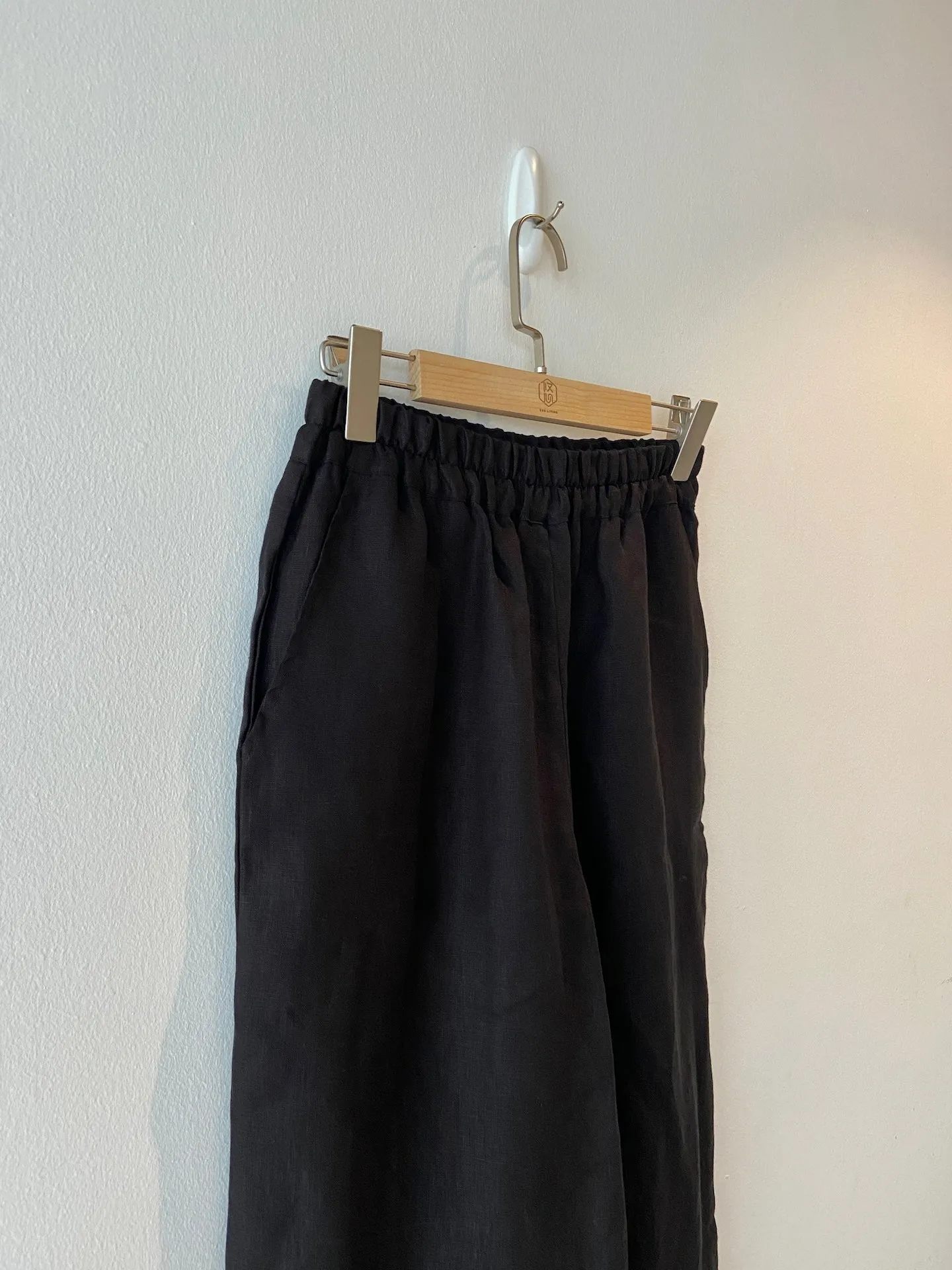 Linen Wide Leg Pants (Black)