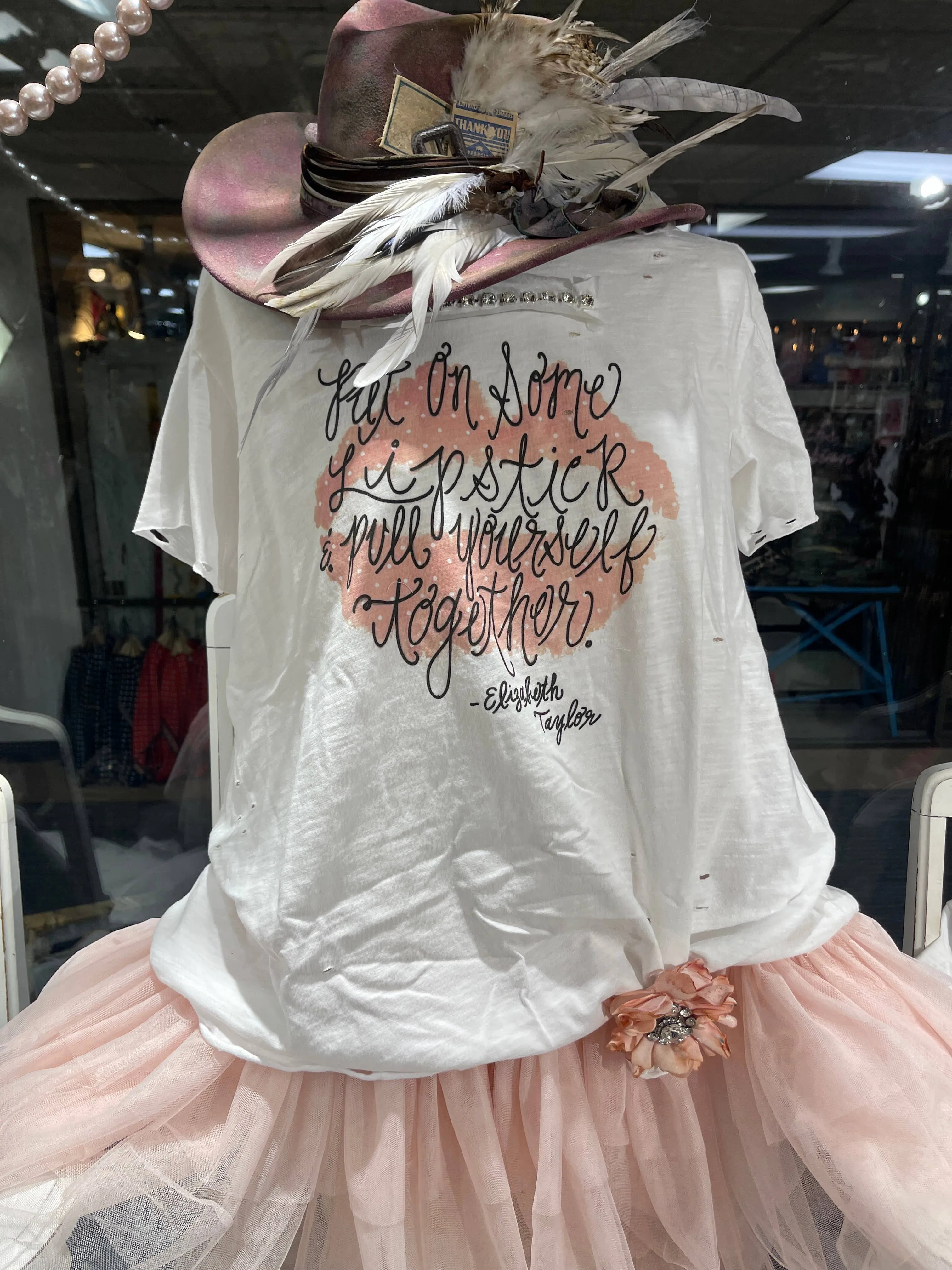 Lipstick Tattered Rare Bird Shirt