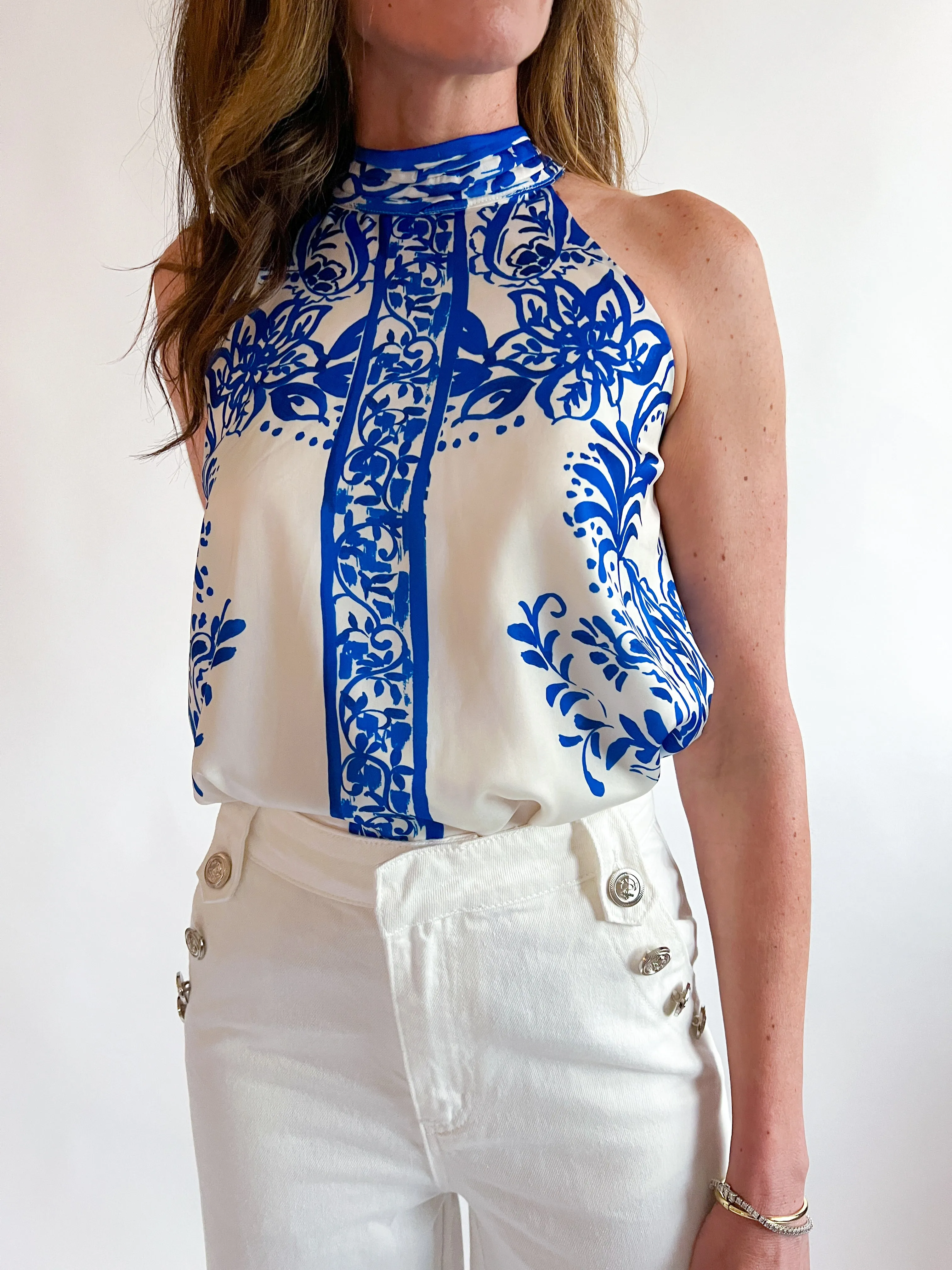 Logan Print Halter Top
