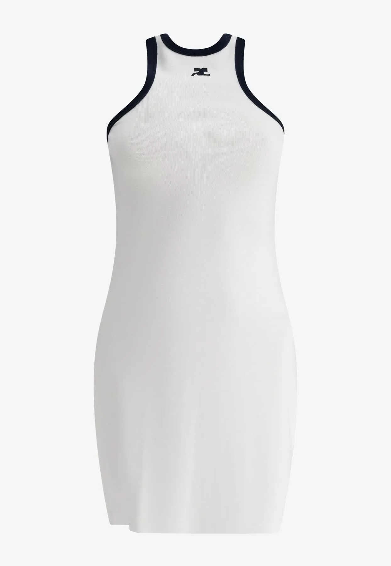 Logo Embroidered Scuba Mini Dress