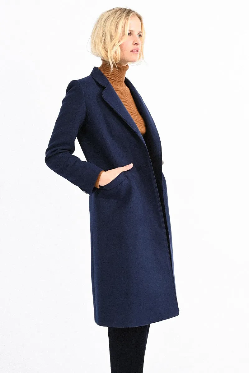LONG NAVY COAT